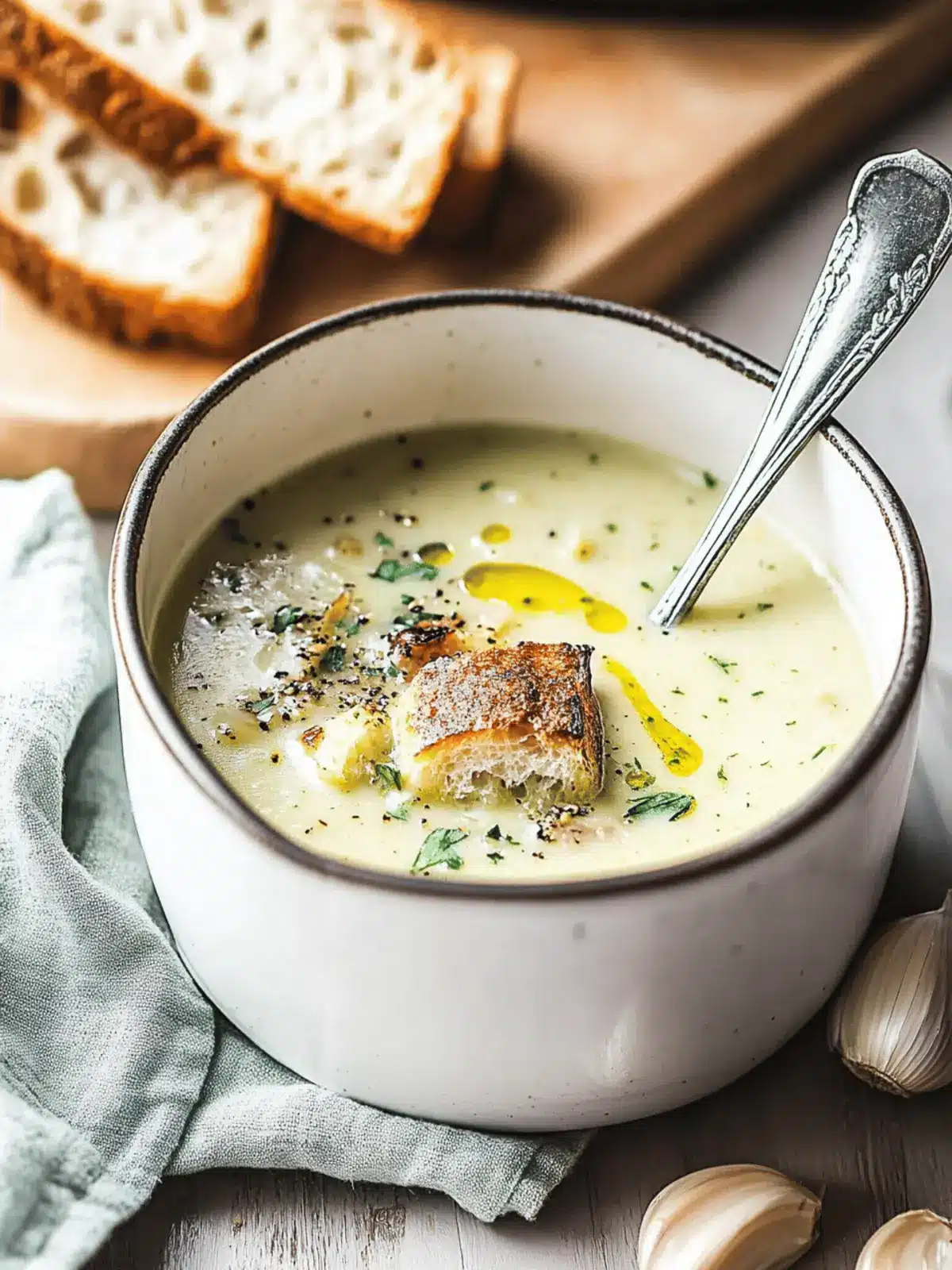 Creamy French Garlic Soup to Cozy Up Your Winter Evenings 3 French Garlic Soup