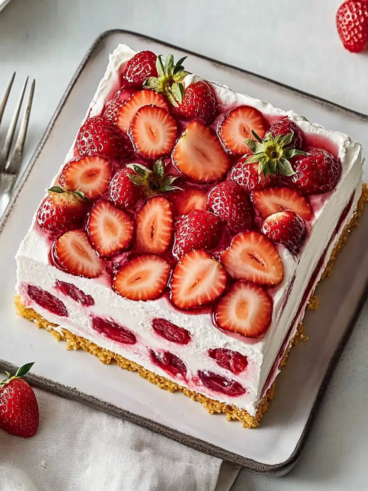 Decadent Strawberry Cream Cheese Icebox Cake for Summer Bliss 3 Strawberry Cream Cheese Icebox Cake