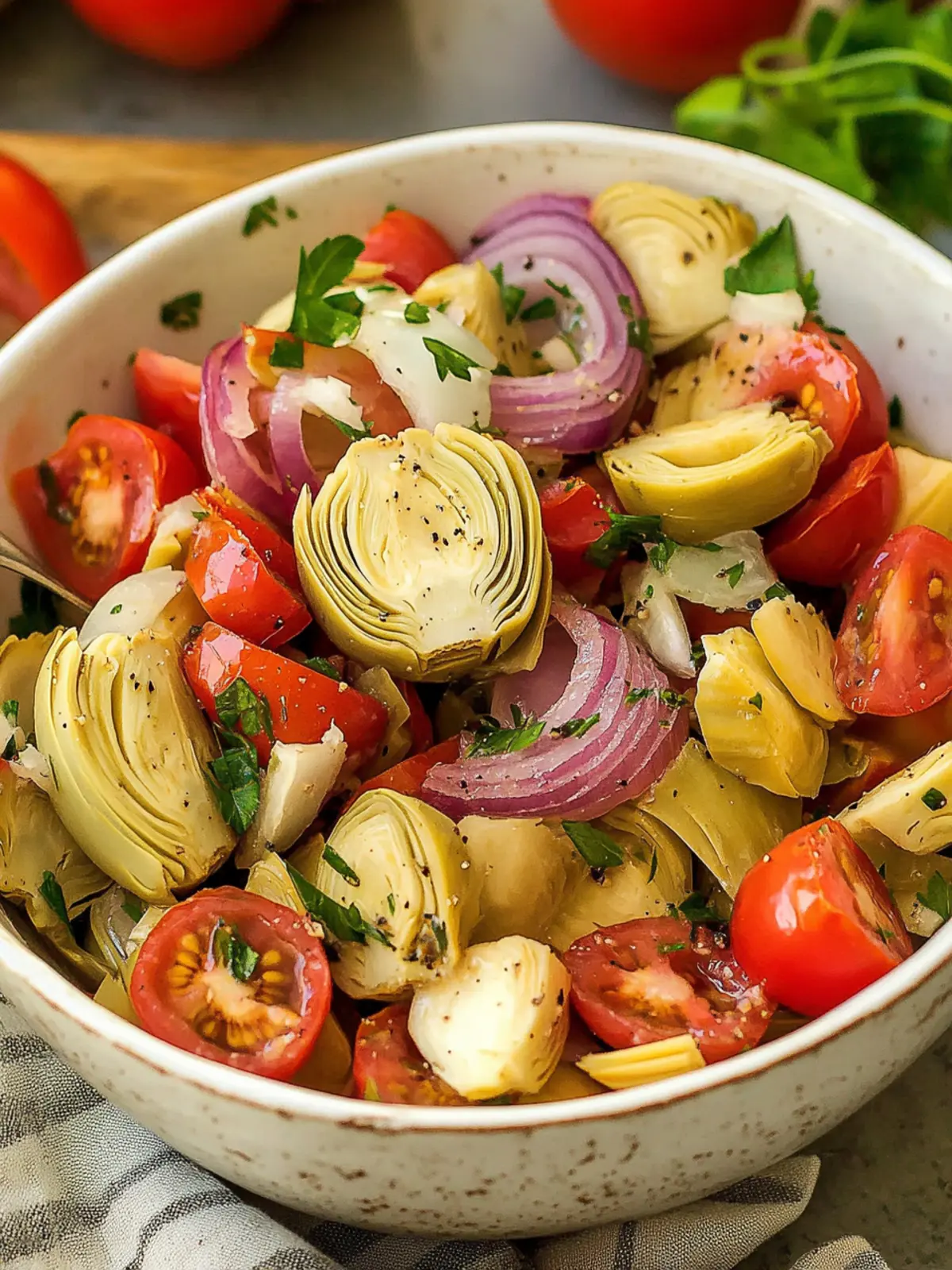 Tuscan Artichoke Tomato Salad