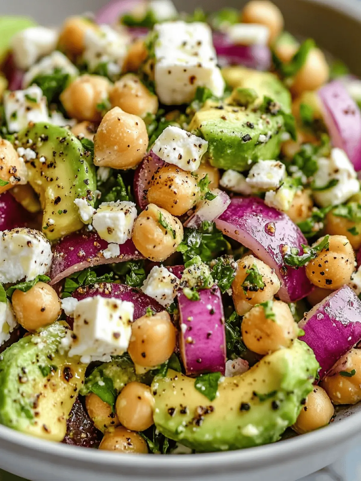 Chickpea Feta Avocado Salad: Quick, Healthy, and Delicious! 3 Chickpea Feta Avocado Salad