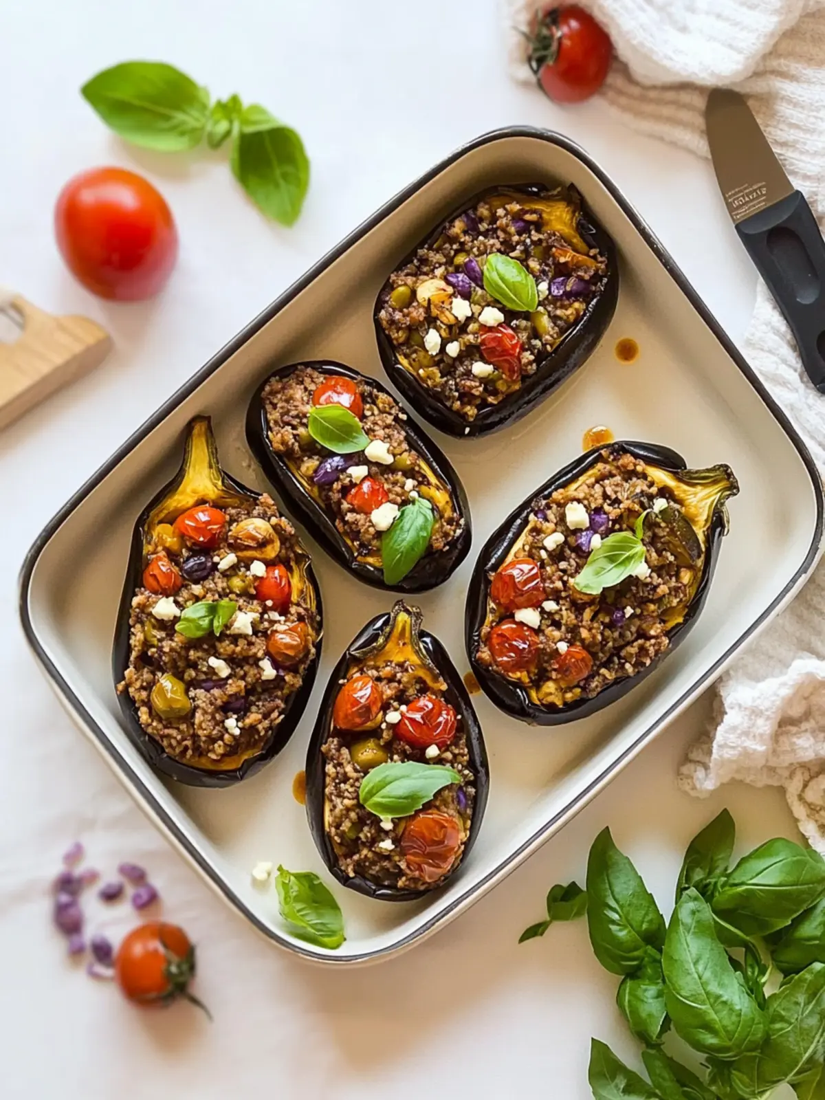 Delicious Vegan Stuffed Eggplant in Just 30 Minutes 2 Vegan Stuffed Eggplant