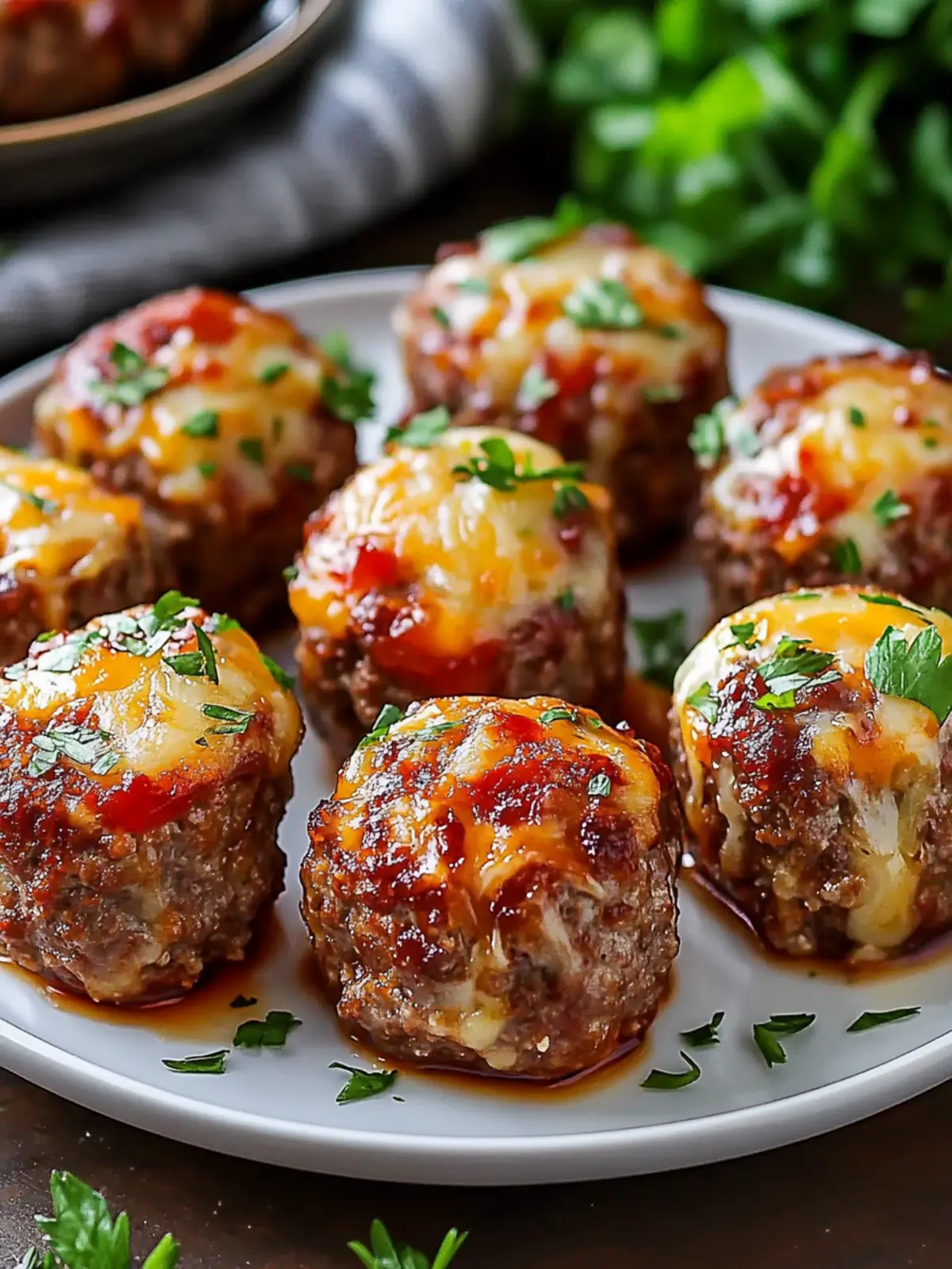 Cheesy Stuffed Meatloaf Bites