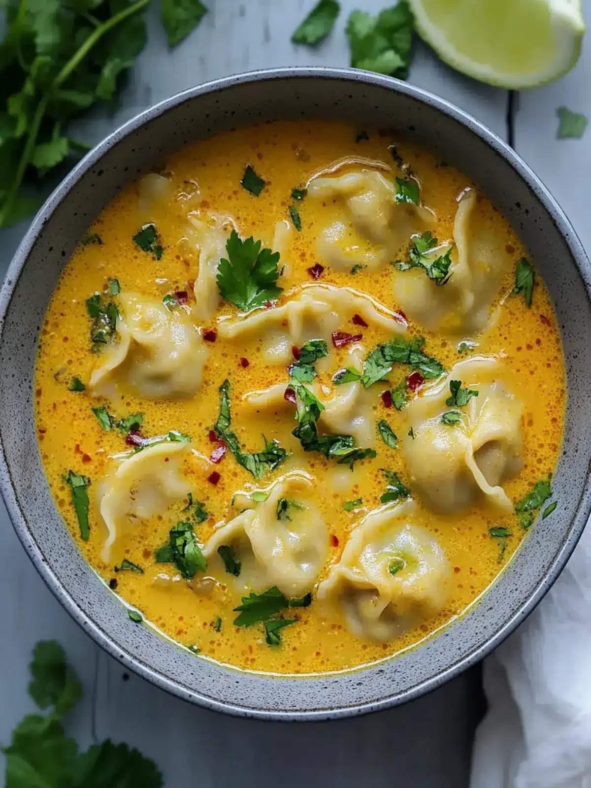 Curry Dumpling Soup