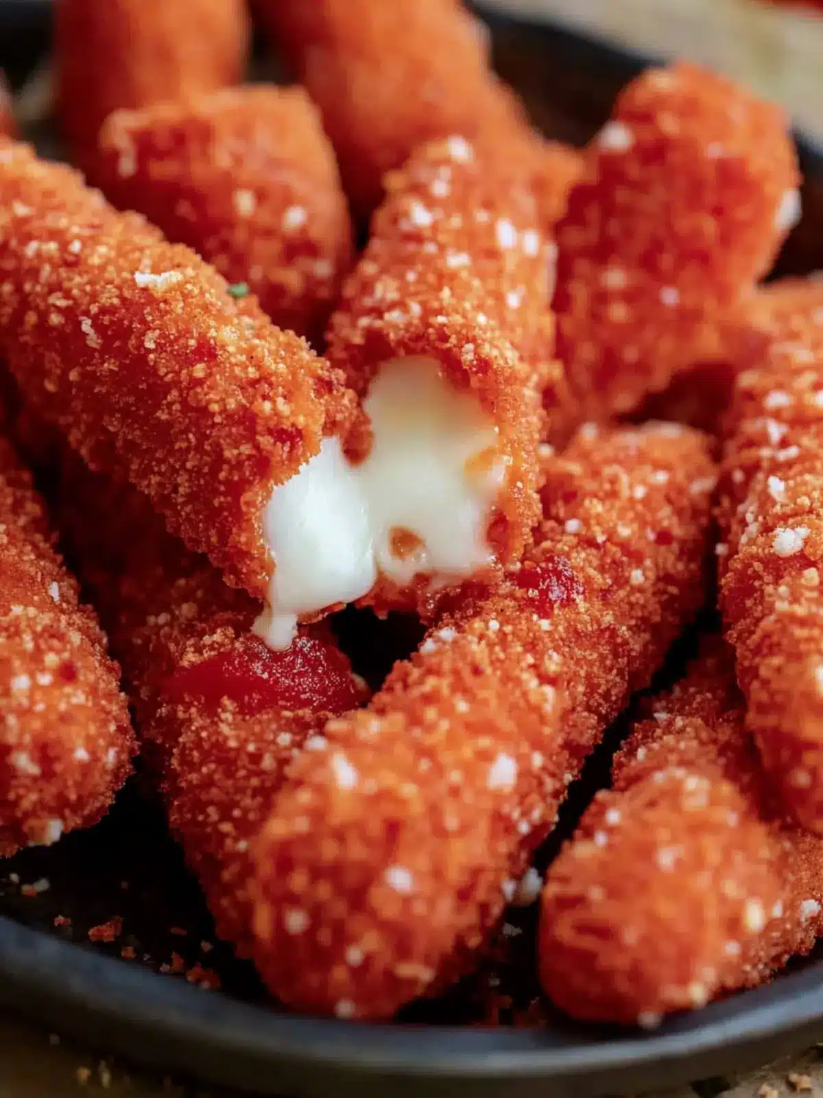 Hot Cheeto Mozzarella Sticks