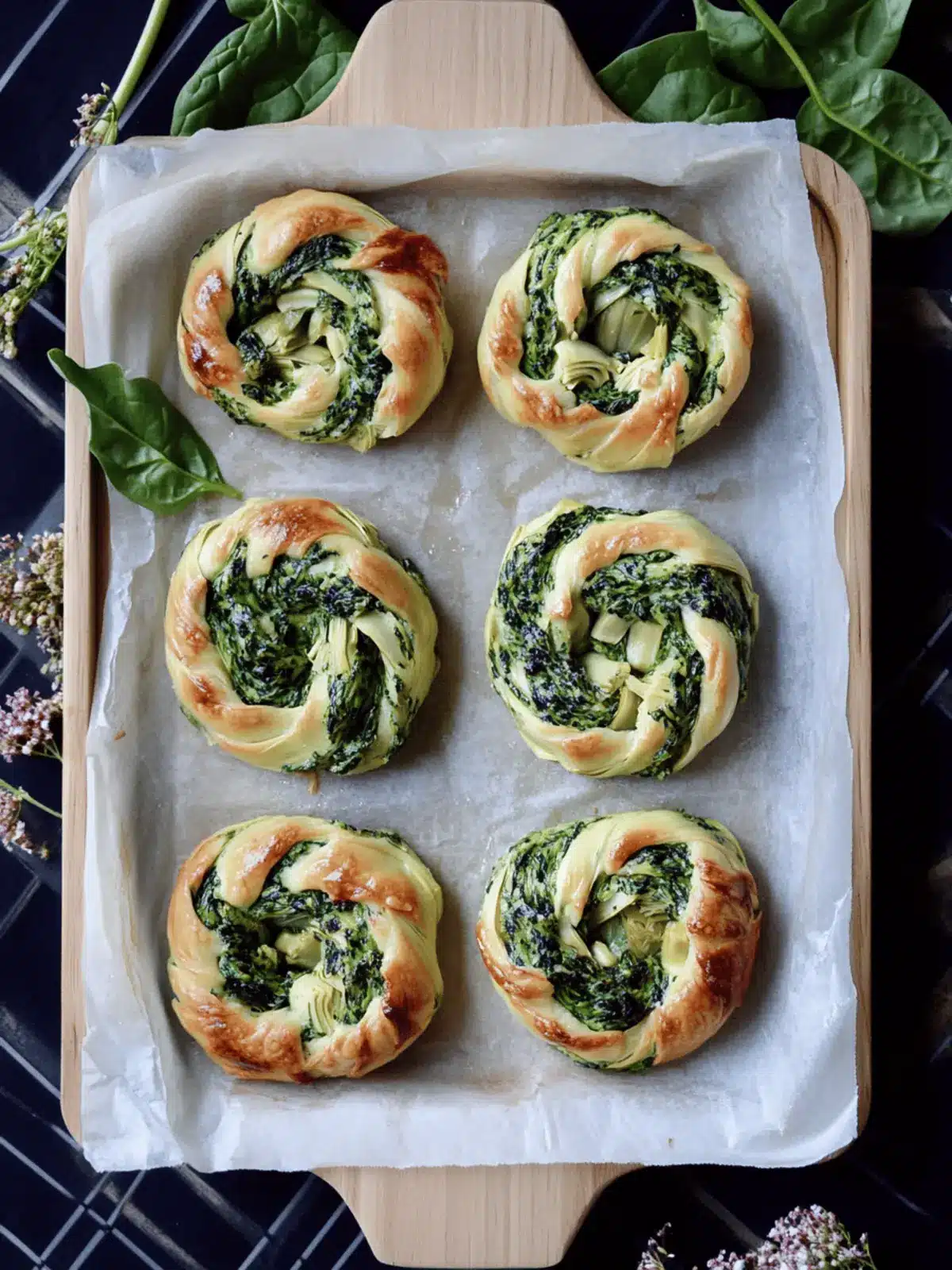 Spinach Artichoke Swirls