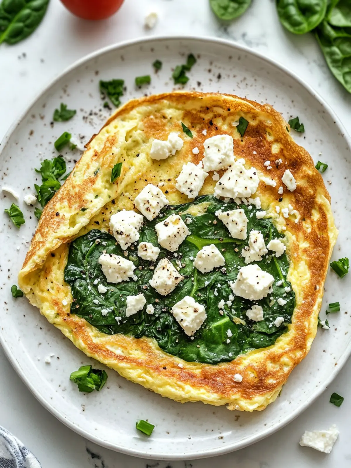 Spinach and Feta Omelette