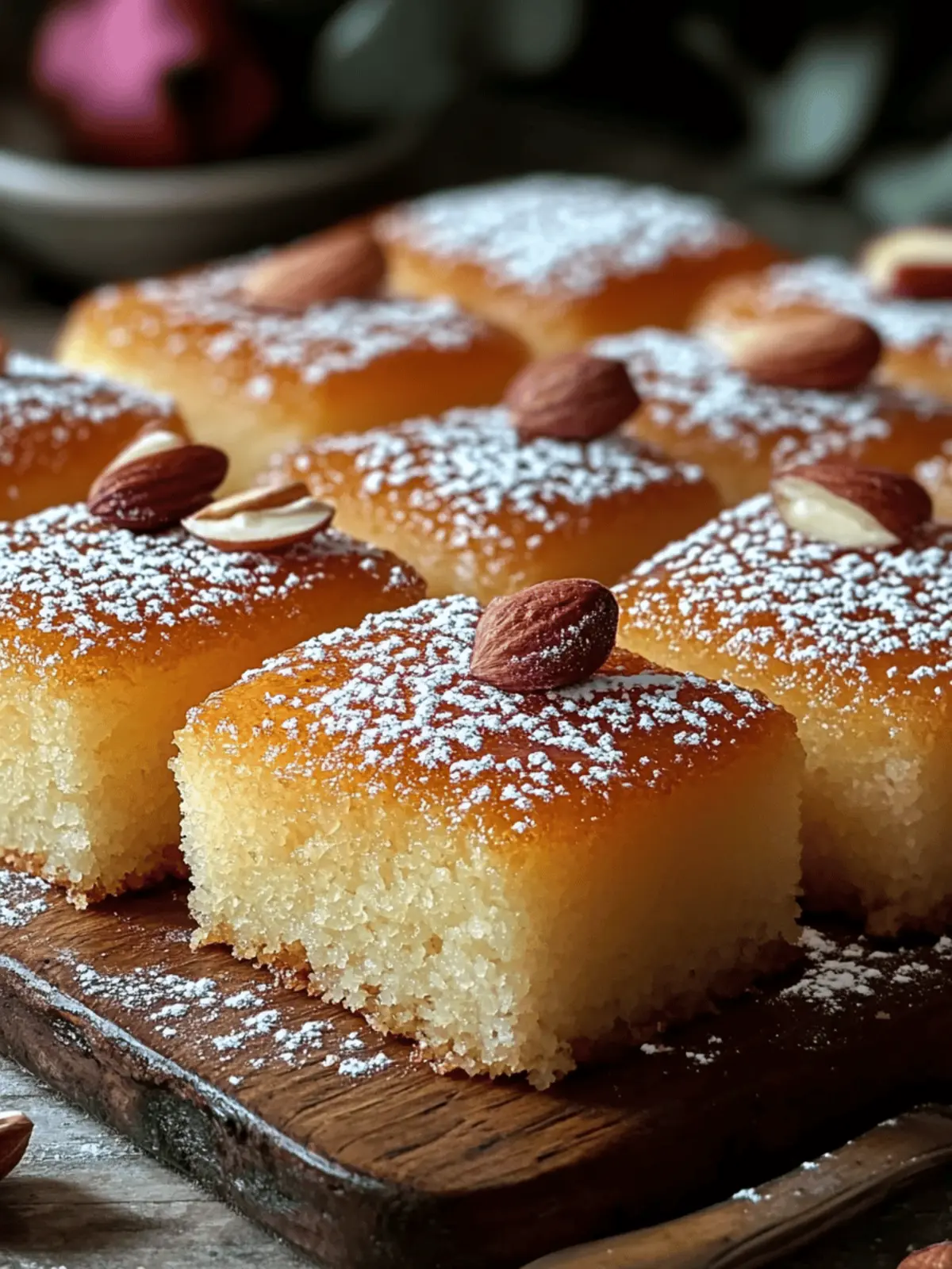Sweet Semolina Cake Basbousa: A Delicious Twist on Tradition 2 Sweet Semolina Cake Basbousa