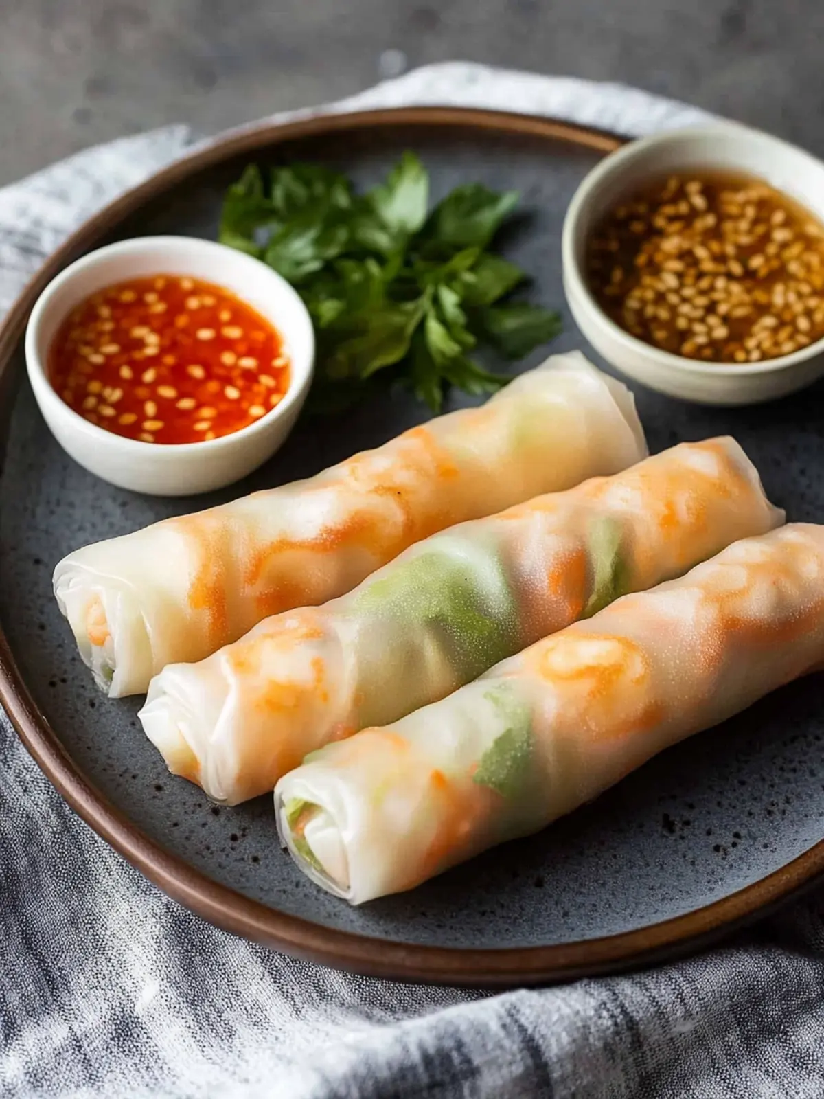 Crispy Spring Rolls Loaded with Fresh Veggies to Savor 3 Spring Rolls