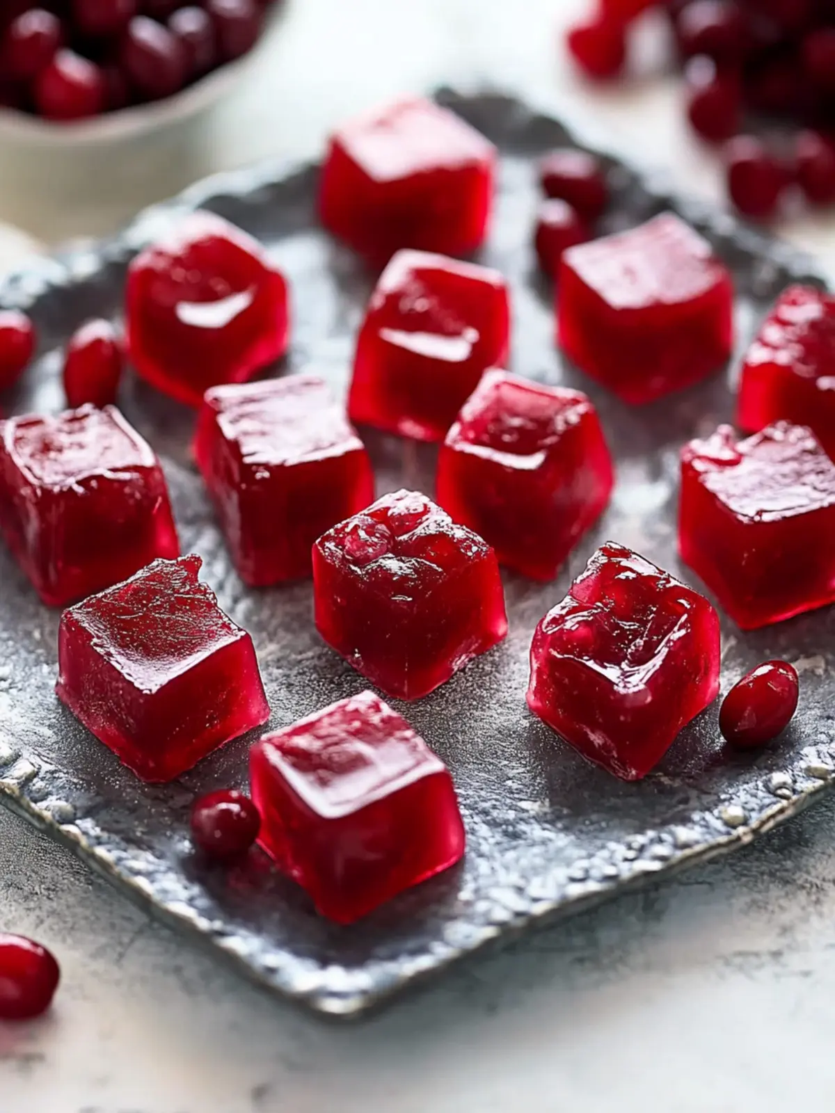 Sweet Cranberry Pomegranate Caramels