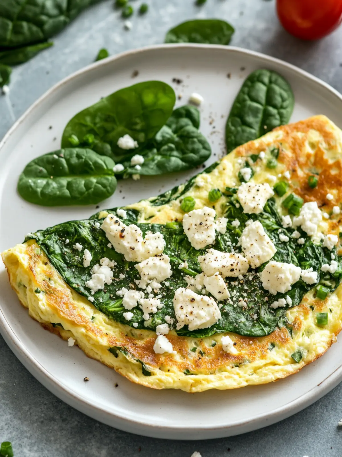 Spinach and Feta Omelette