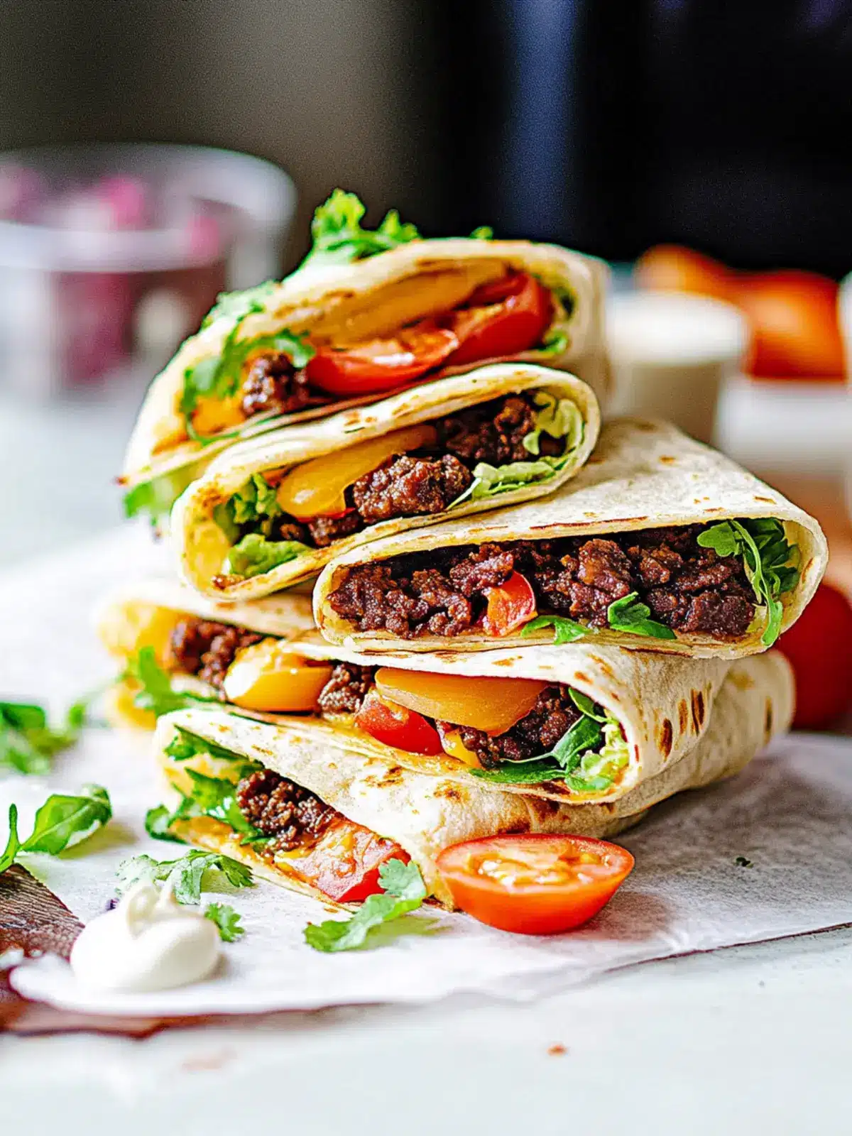 Crunchy Beef Tortilla Folded Wrap That Your Family Will Love 3 Crunchy Beef Tortilla Folded Wrap