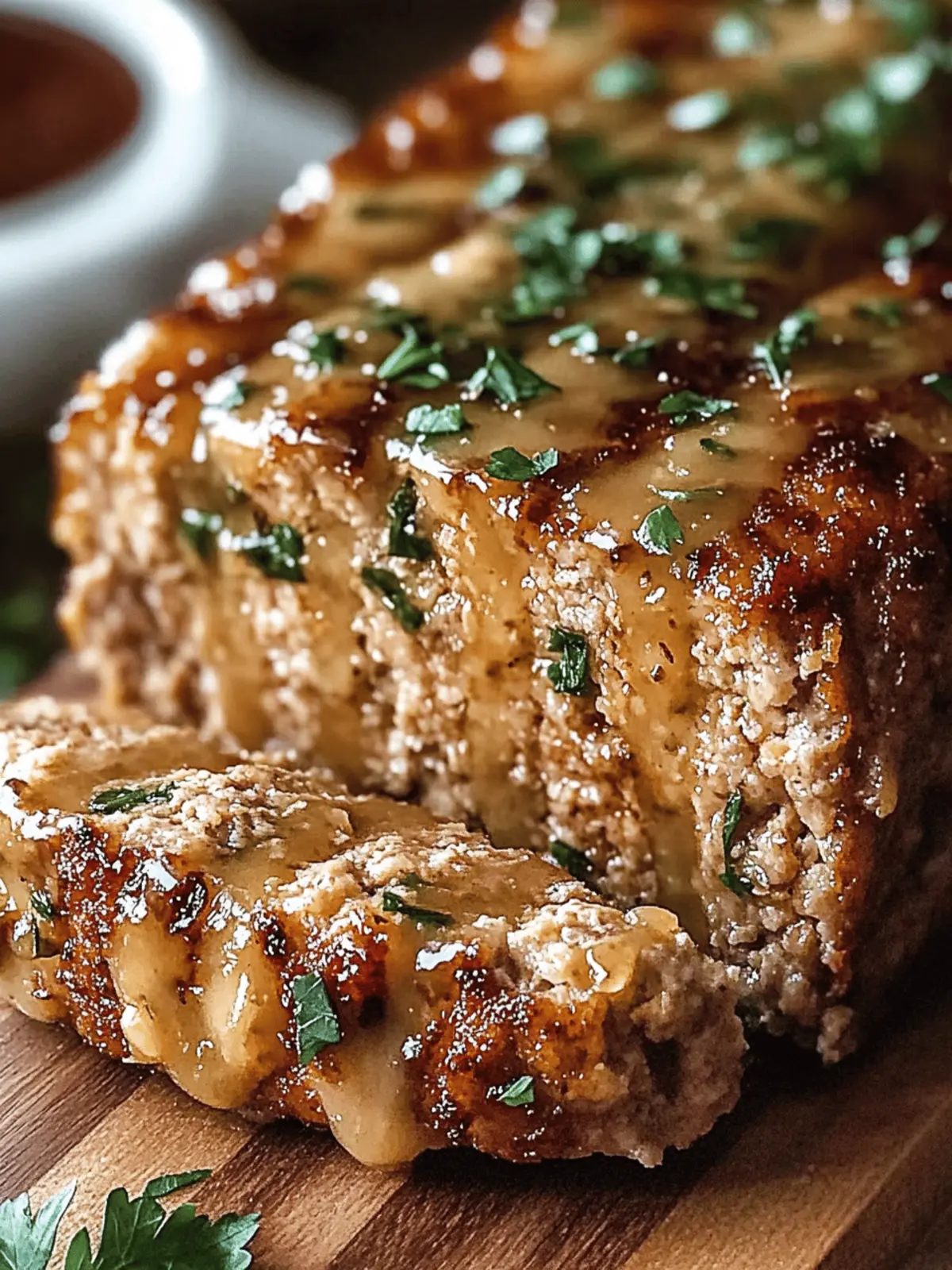Garlic Parmesan Chicken Meatloaf