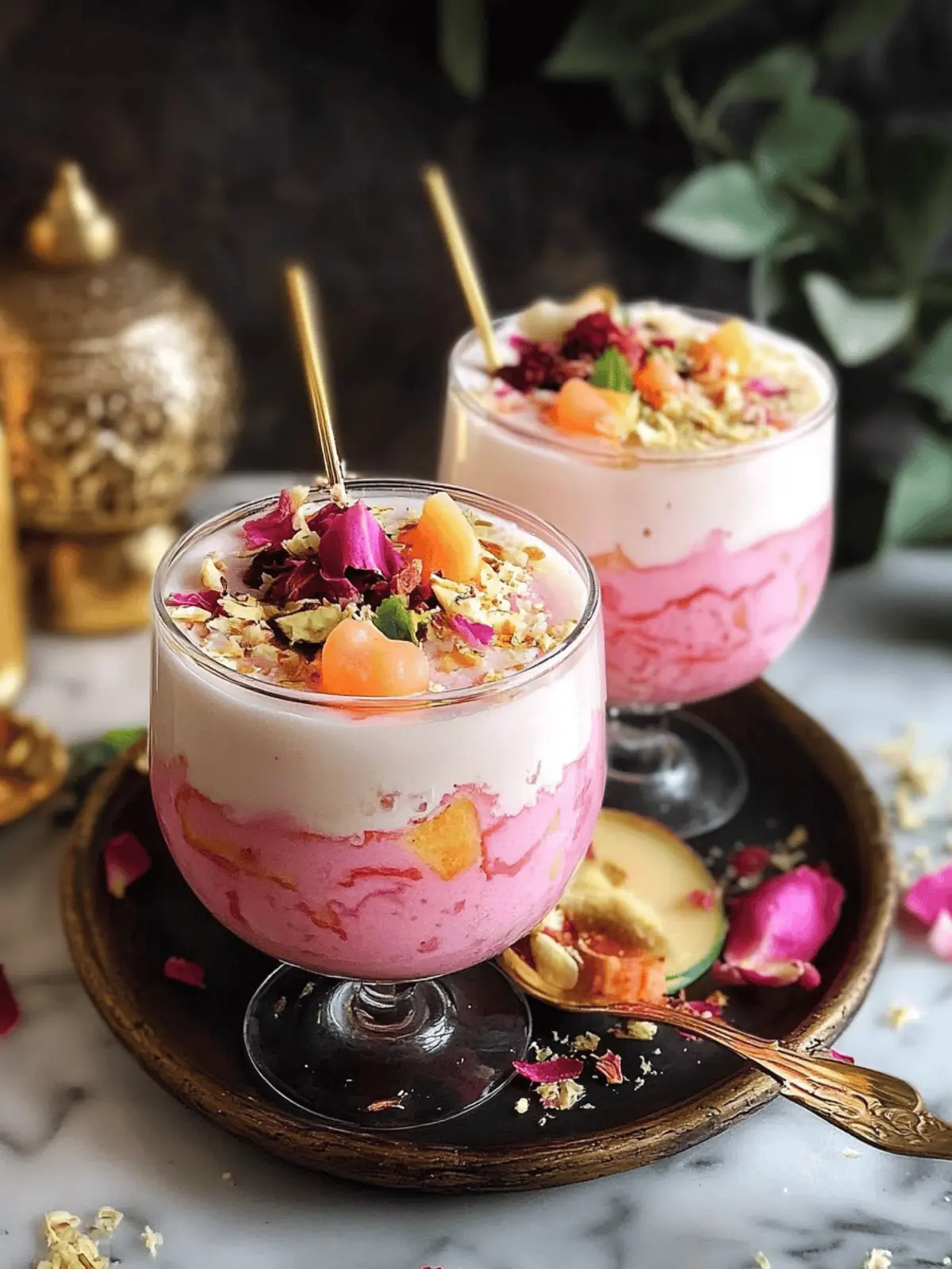 Delightful Rose Rasmalai Falooda: A Festive Fusion Treat 2 Rose Rasmalai Falooda
