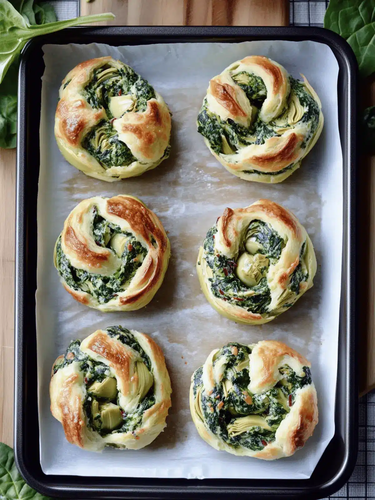 Spinach Artichoke Swirls