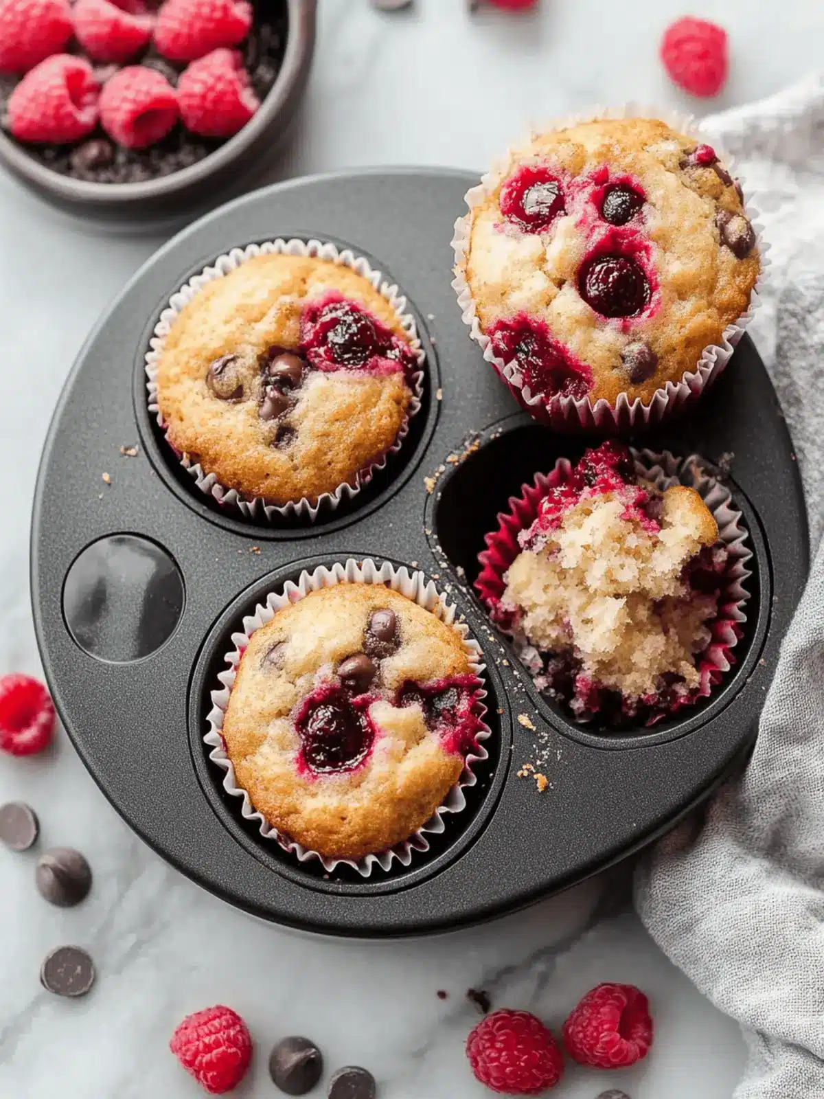 Raspberry Chocolate Chip Muffins