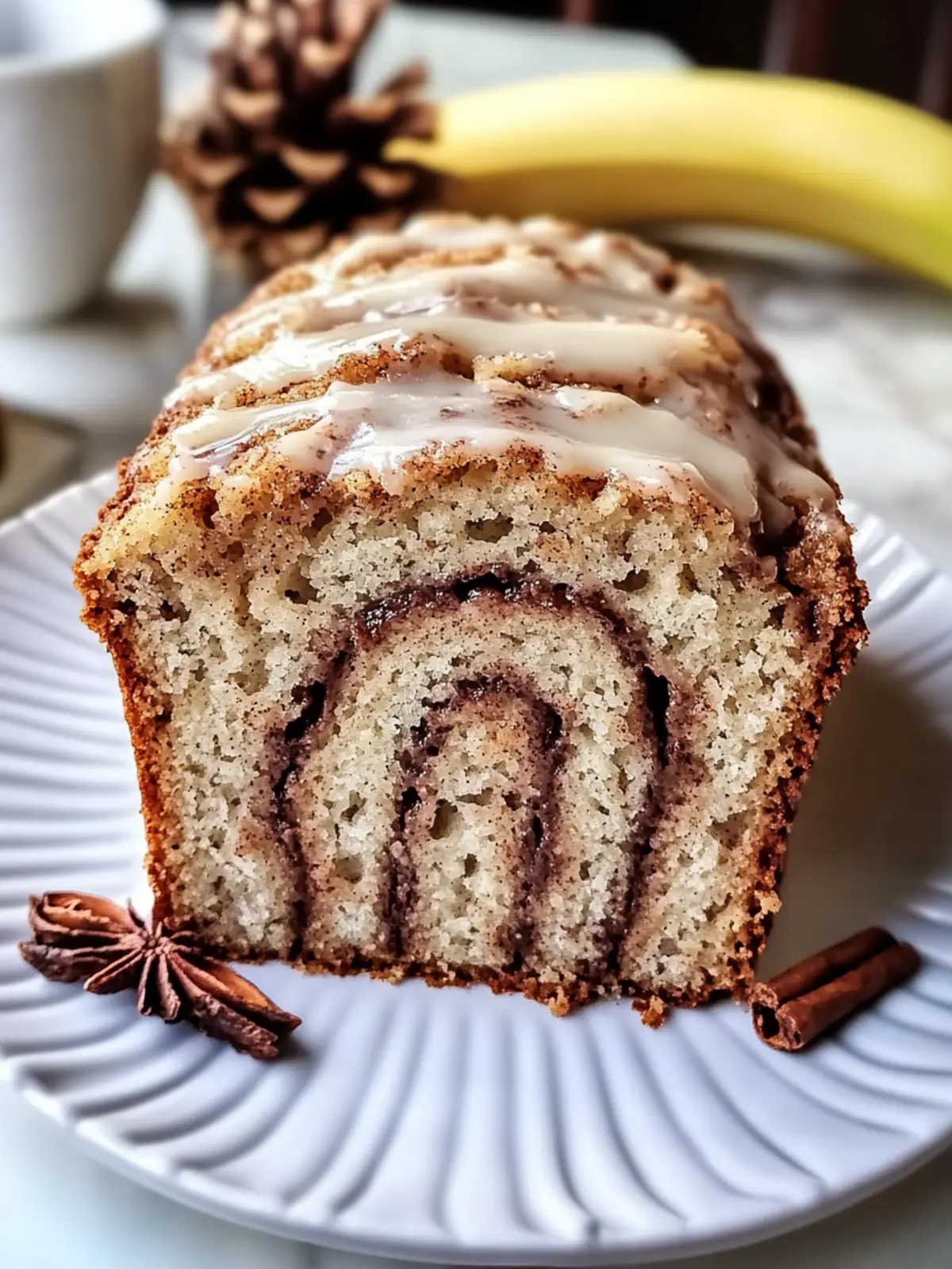 Cinnamon Roll Banana Bread