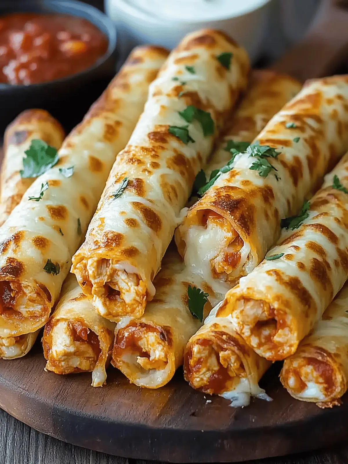 Baked Cheesy Chicken Taquitos