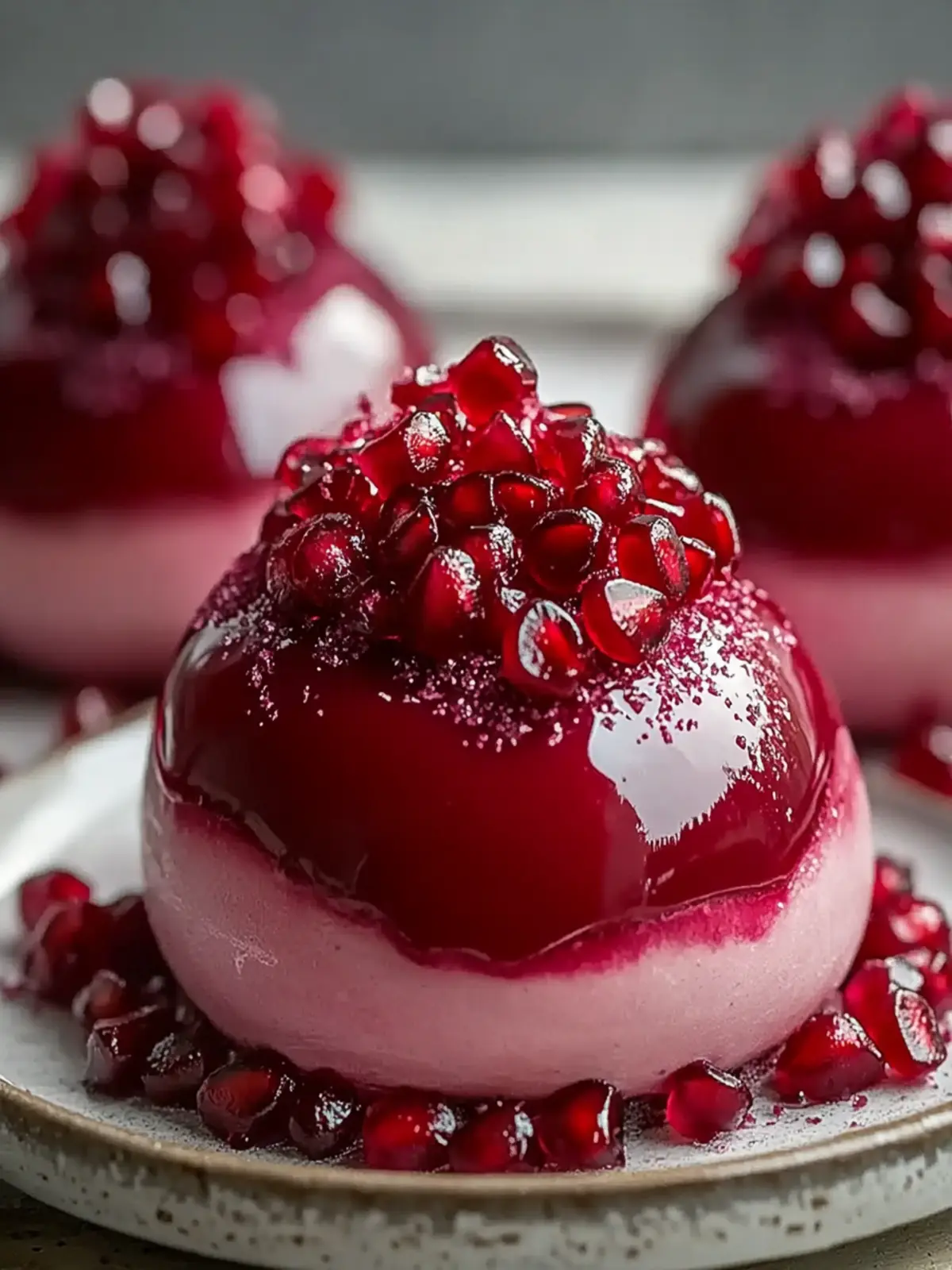 Irresistible Glossy Pomegranate Mousse Domes for Special Occasions 4 Glossy Pomegranate Mousse Domes