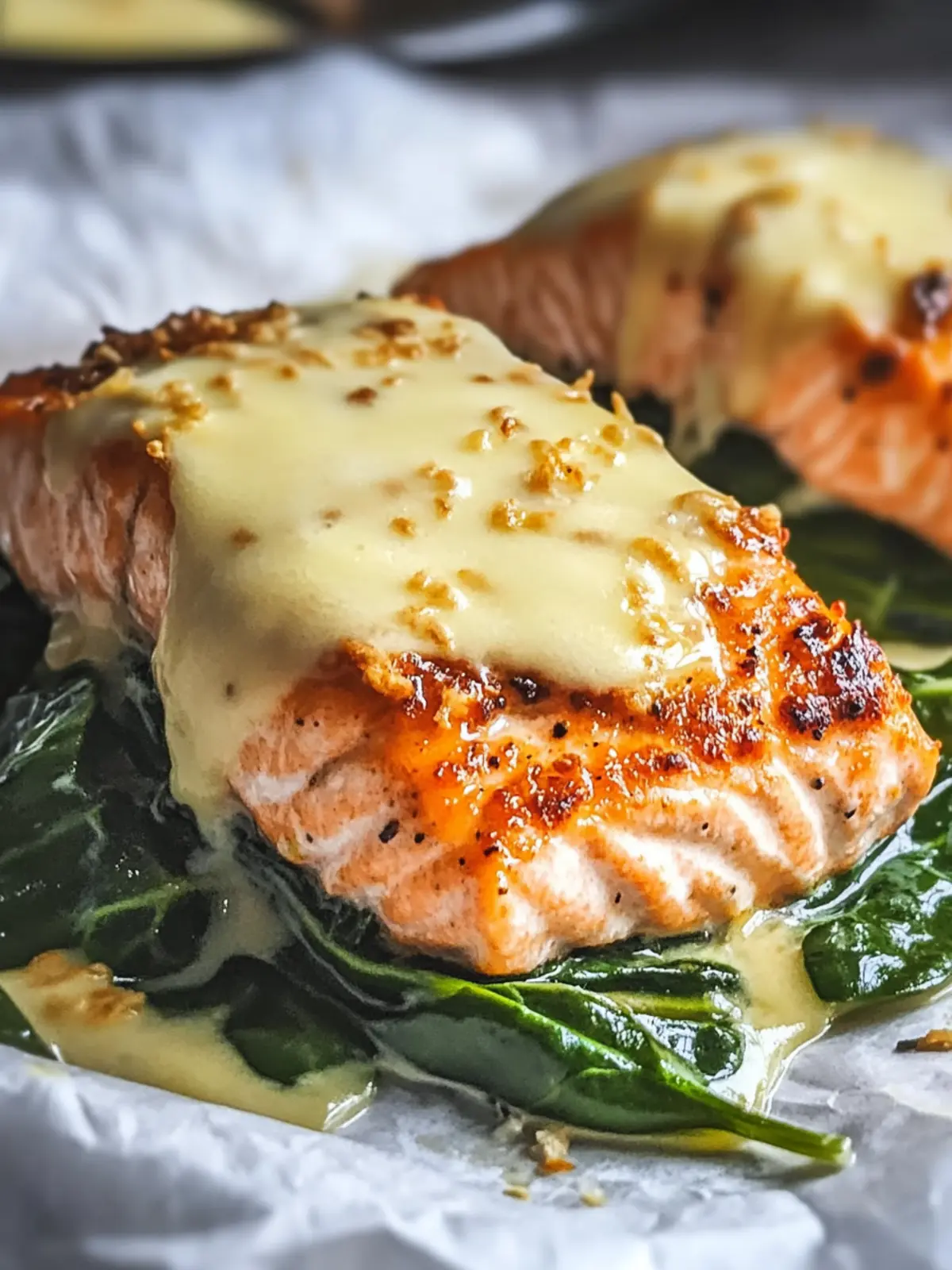 Baked Salmon with Spinach: A Heart-Healthy Delight for Dinner 3 Baked Salmon with Spinach