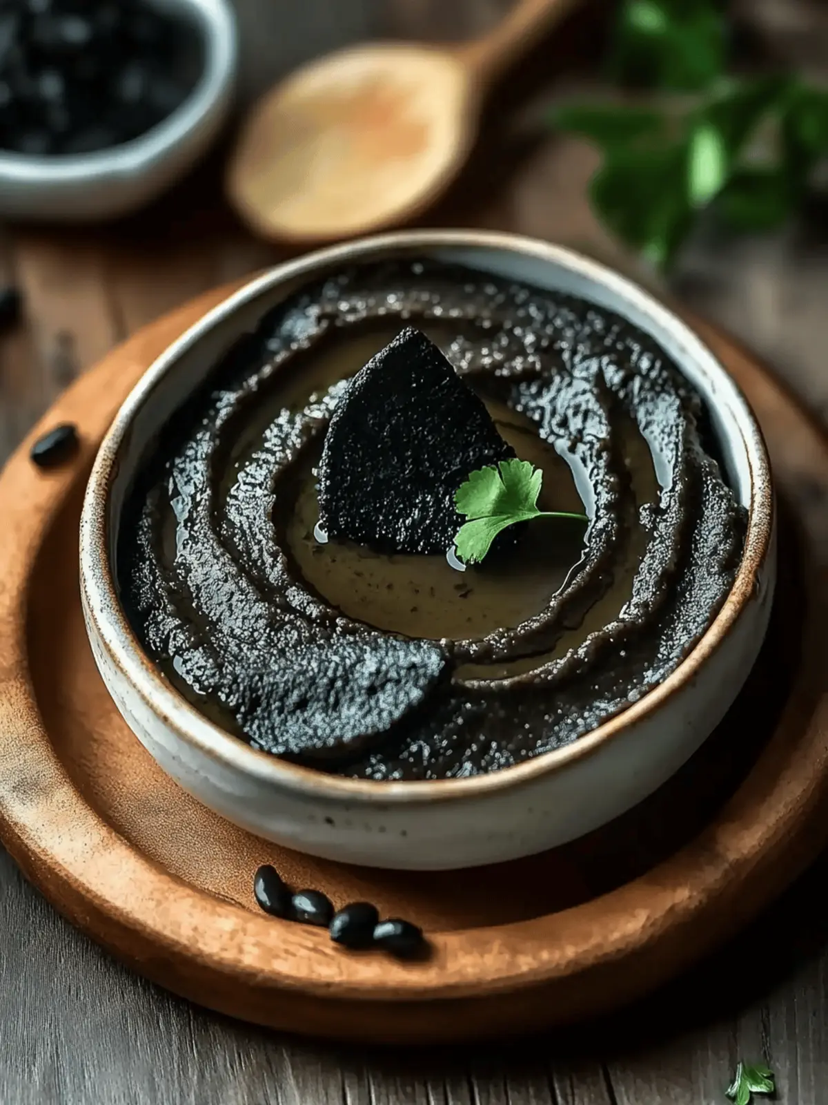 Mysterious Black Garlic Hummus