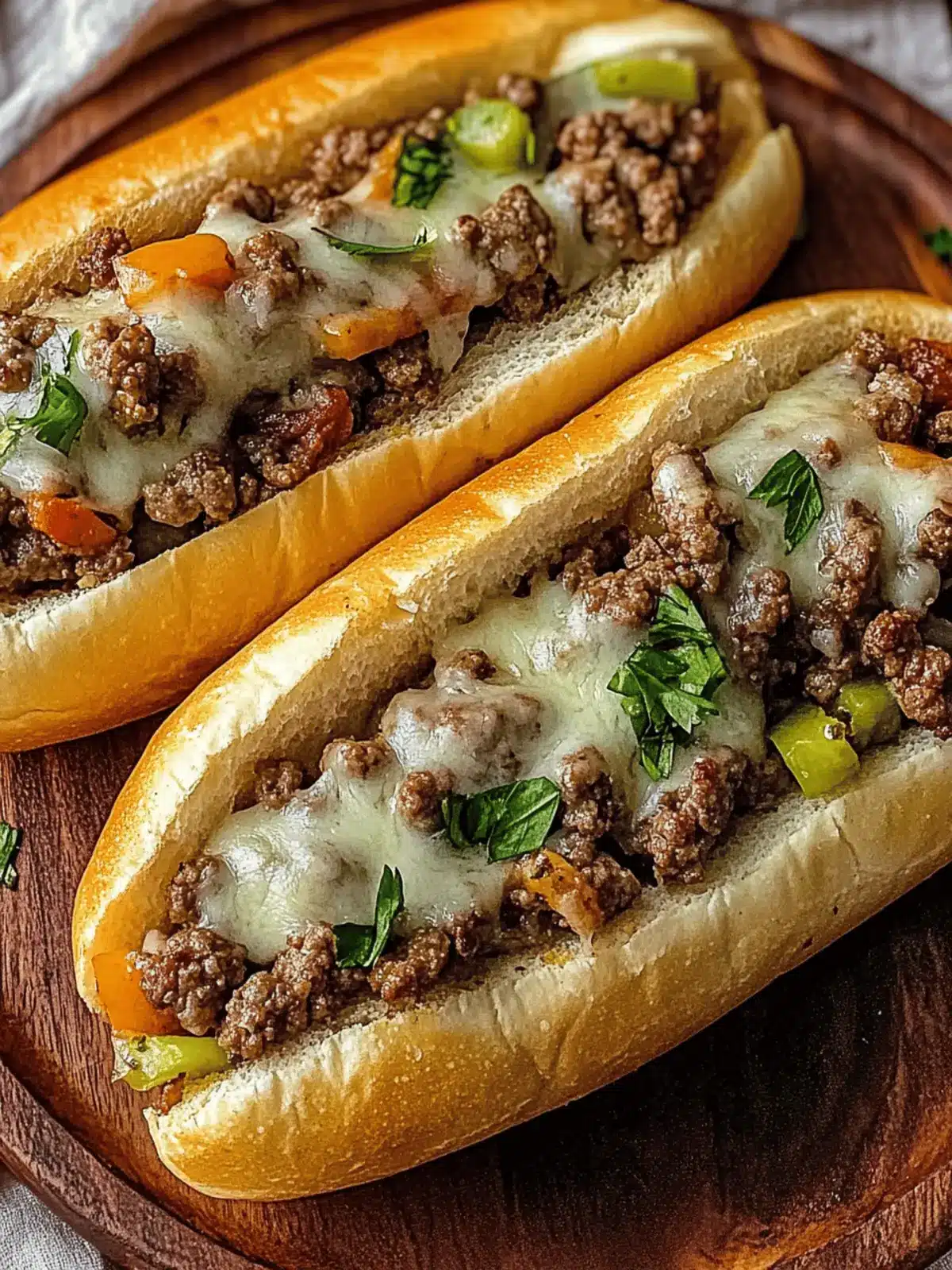 Ground Beef Philly Cheesesteaks: Quick & Cheesy Family Treat 3 Ground Beef Philly Cheesesteaks