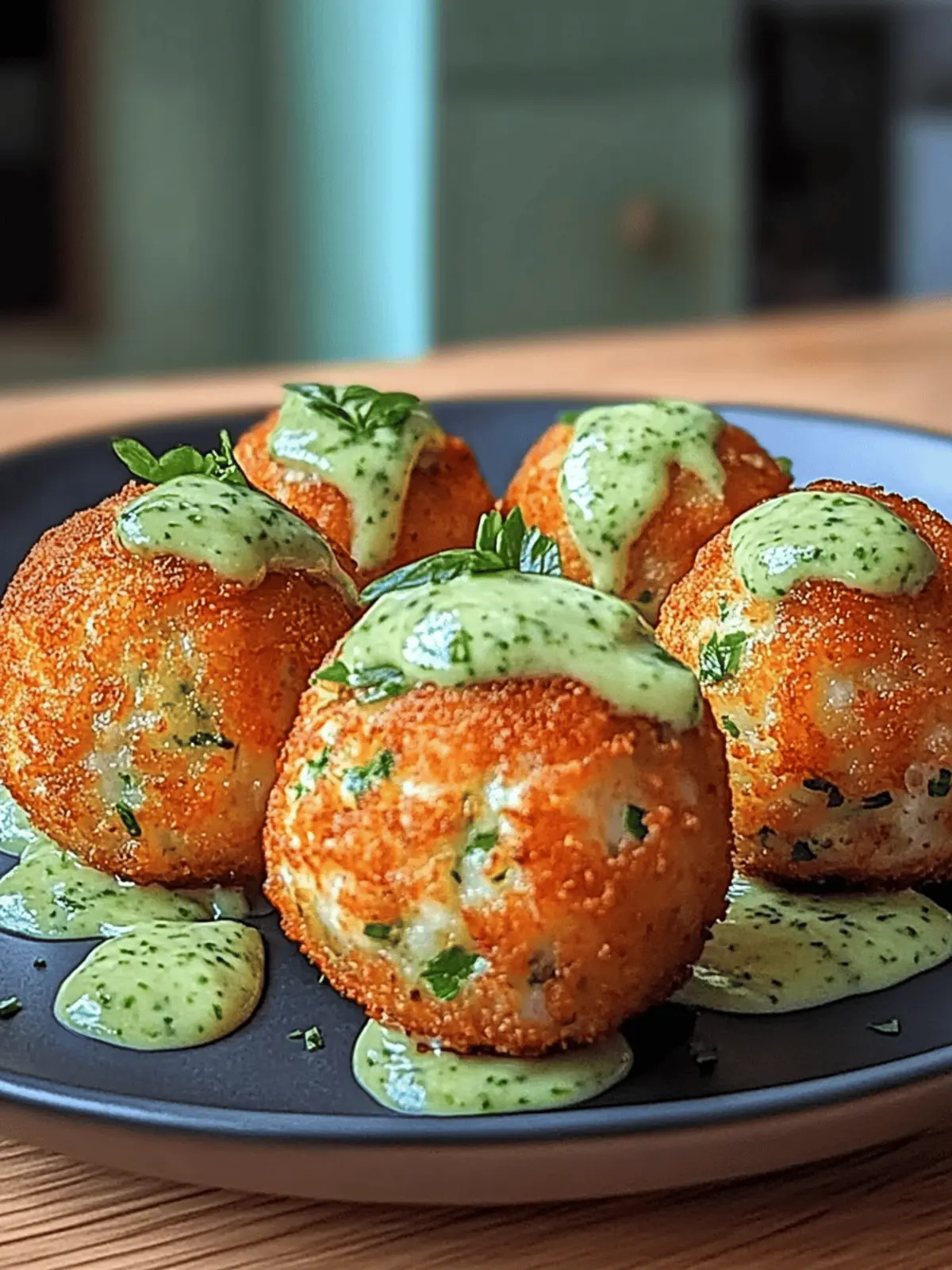 Savory Salmon Balls with Creamy Avocado Sauce Delight 3 Salmon Balls