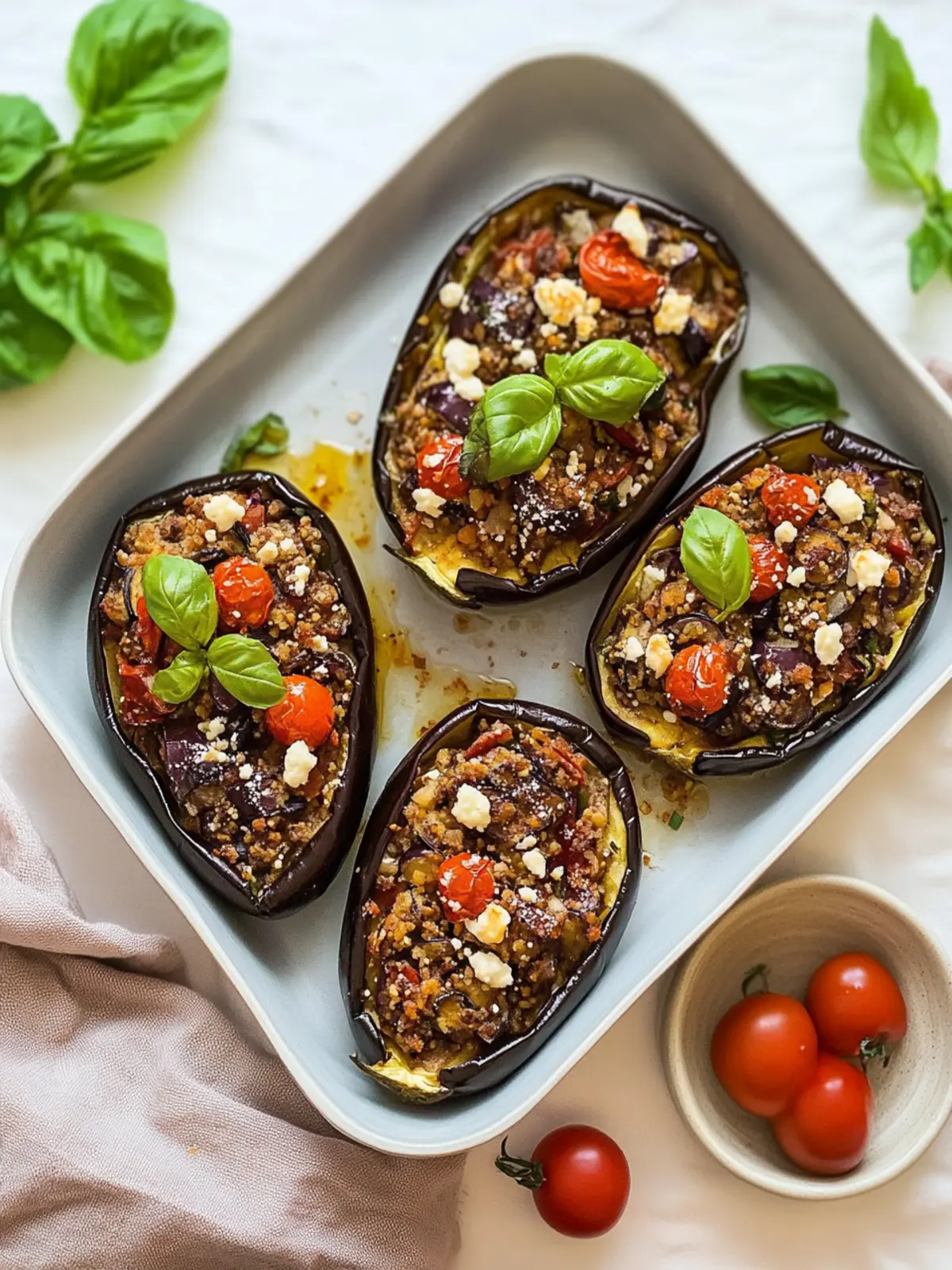 Delicious Vegan Stuffed Eggplant in Just 30 Minutes 3 Vegan Stuffed Eggplant