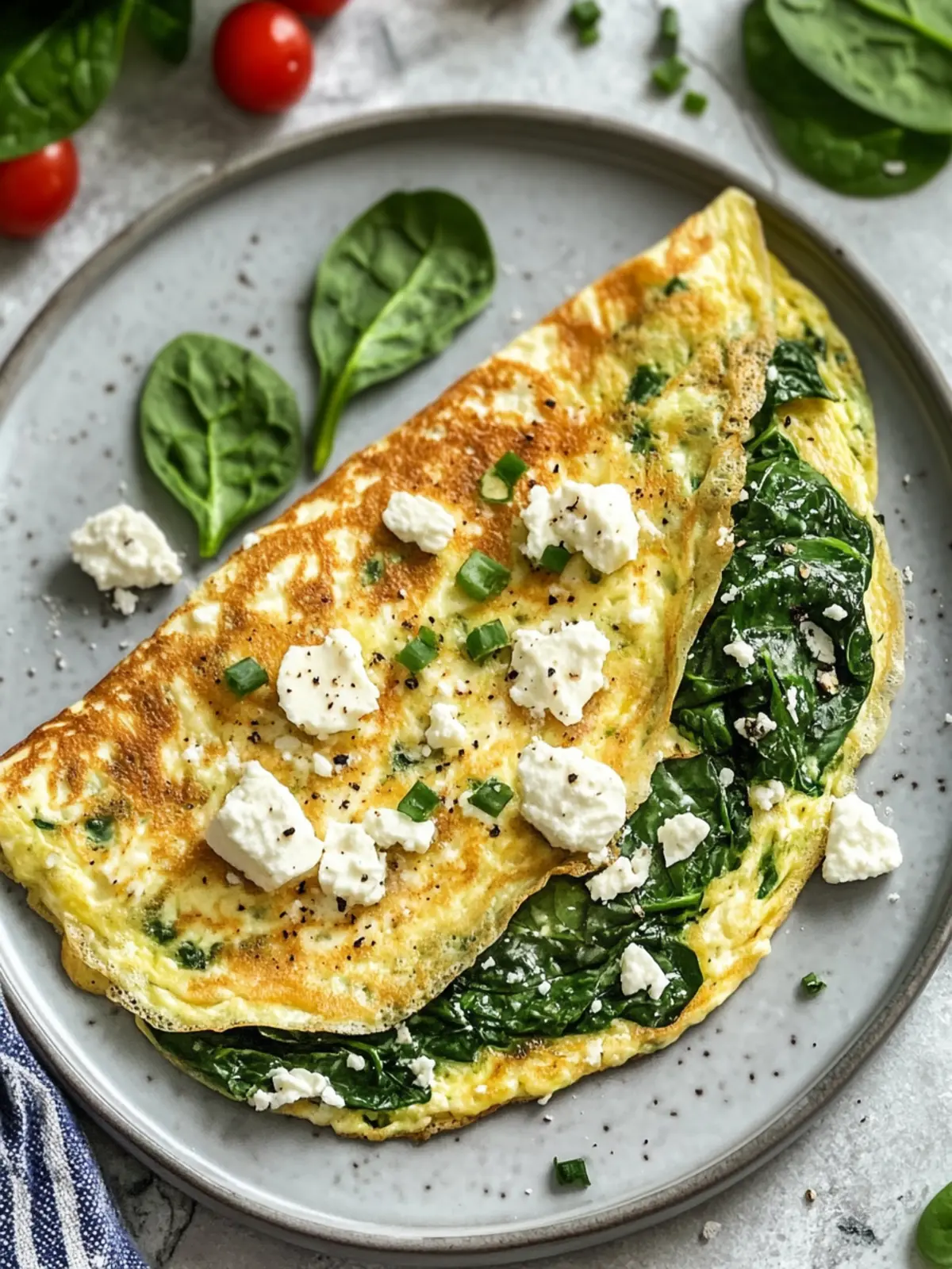 Spinach and Feta Omelette