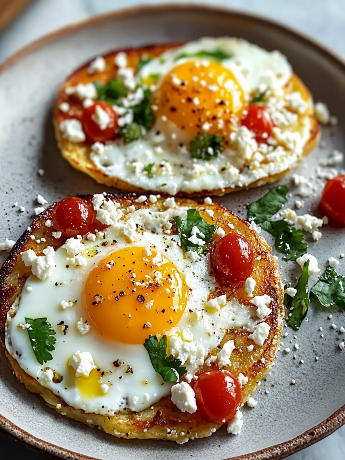 Crispy Feta Fried Eggs