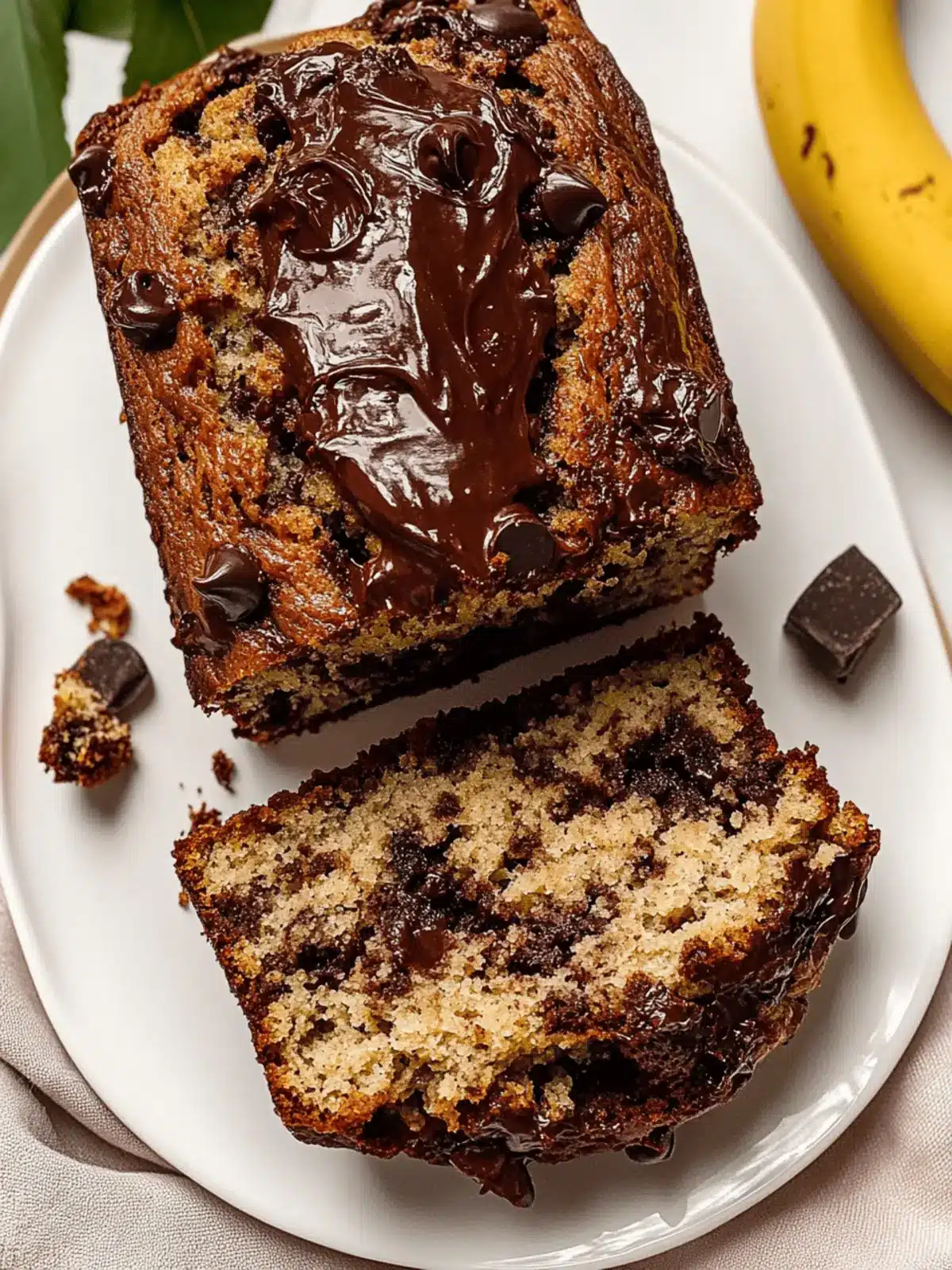 Moist Chocolate Chip Banana Bread with a Vegan Twist 2 Chocolate Chip Banana Bread