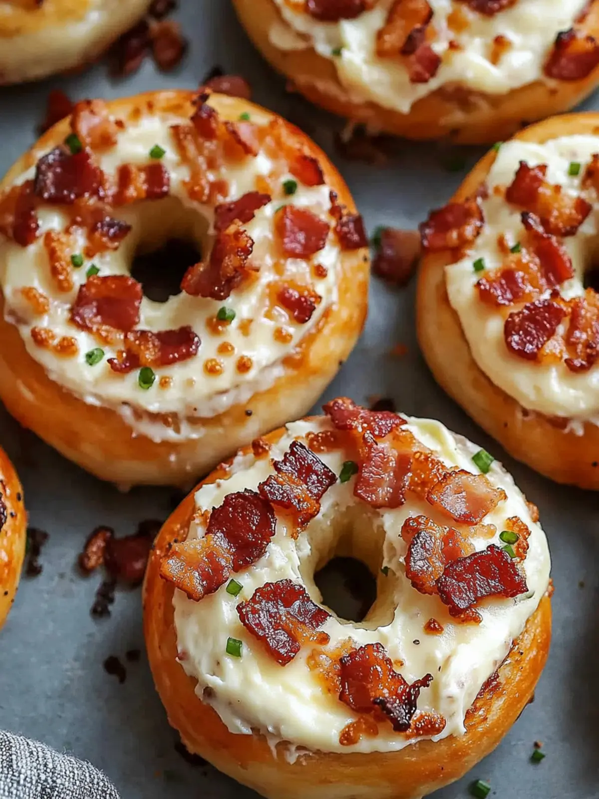 Bacon Cream Cheese Bagels