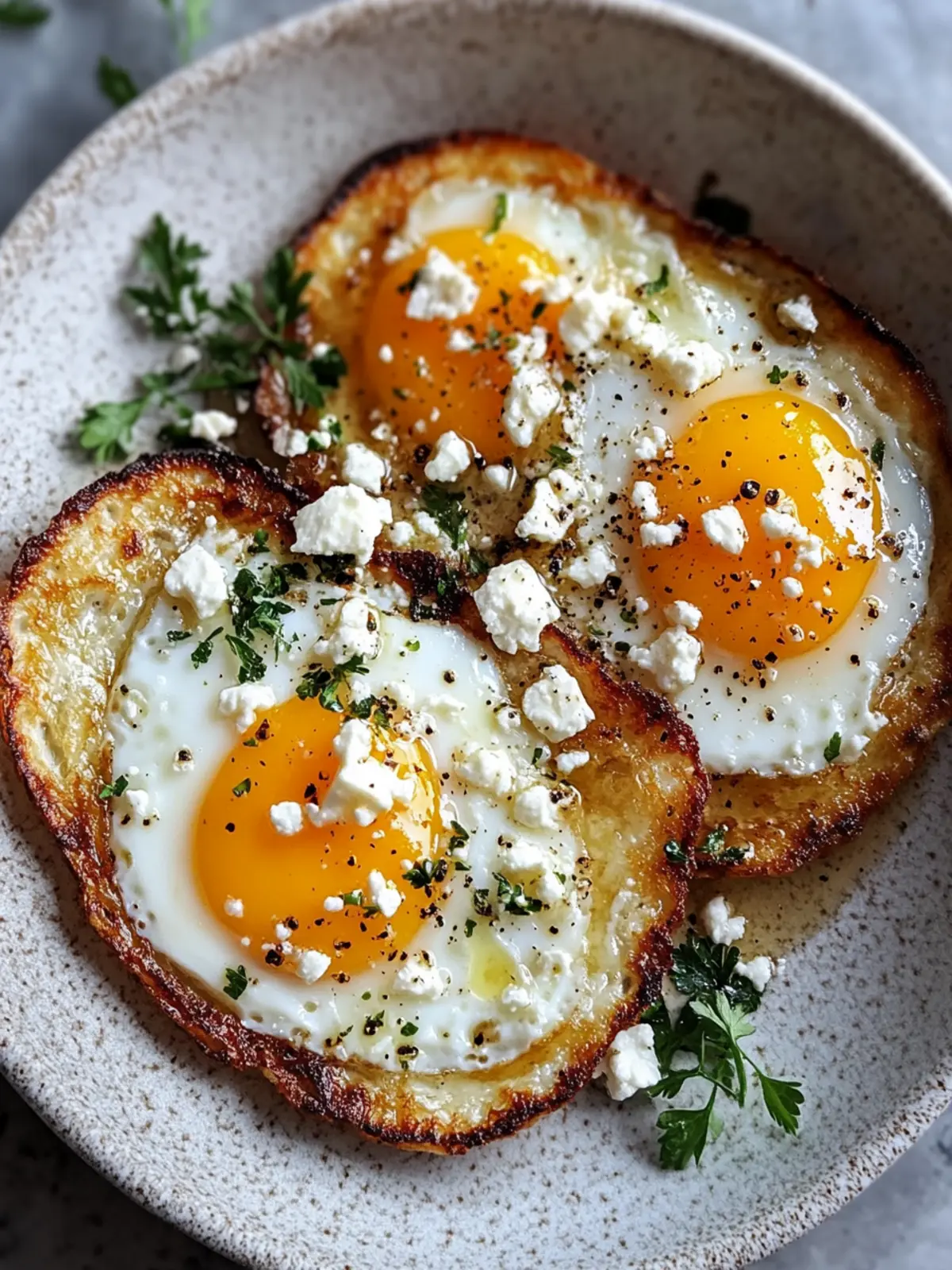 Crispy Feta Fried Eggs
